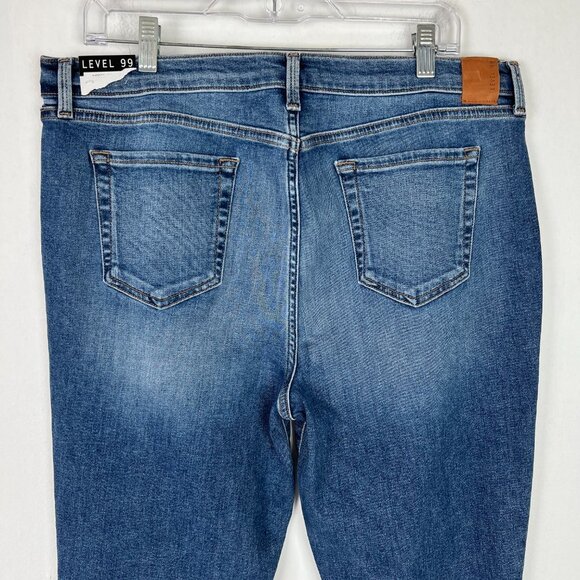 NWOT Level 99 High Rise Skinny Crop Jeans Medium Wash Plus Size 16 NEW D1161 - Picture 6 of 9